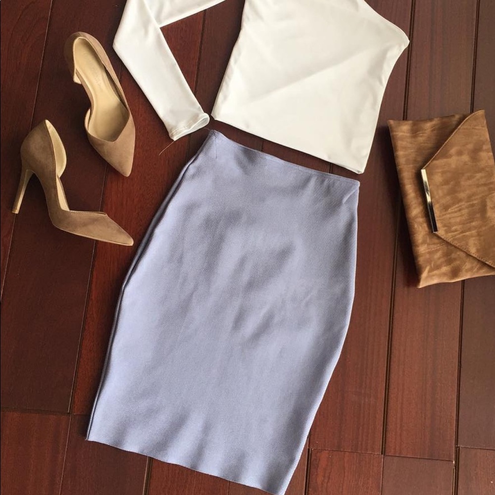 Blue Pencil Skirt